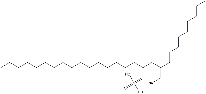 硫酸2-ノニルイコシル=ナトリウム 化学構造式