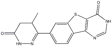 4,5-Dihydro-5-methyl-6-[(3,4-dihydro-4-oxo[1]benzothieno[3,2-d]pyrimidin)-7-yl]pyridazin-3(2H)-one Struktur