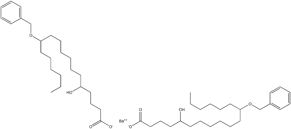 Bis(12-benzyloxy-5-hydroxystearic acid)barium salt Structure