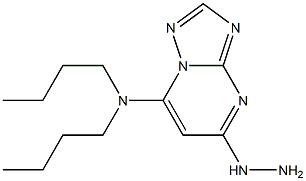 5-Hydrazino-7-dibutylamino[1,2,4]triazolo[1,5-a]pyrimidine Struktur