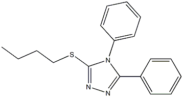 4,5-ジフェニル-3-[ブチルチオ]-4H-1,2,4-トリアゾール 化学構造式