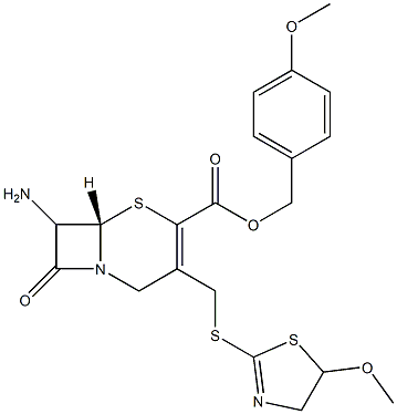7-Amino-3-[(5-methoxy-2-thiazolin-2-yl)thiomethyl]cepham-3-ene-4-carboxylic acid (4-methoxybenzyl) ester Struktur