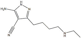 5-Amino-3-[4-(ethylamino)butyl]-1H-pyrazole-4-carbonitrile Structure