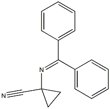 1-[(ジフェニルメチレン)アミノ]シクロプロパンカルボニトリル 化学構造式