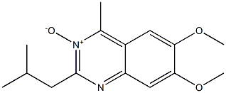 2-(2-Methylpropyl)-4-methyl-6,7-dimethoxyquinazoline 3-oxide Structure