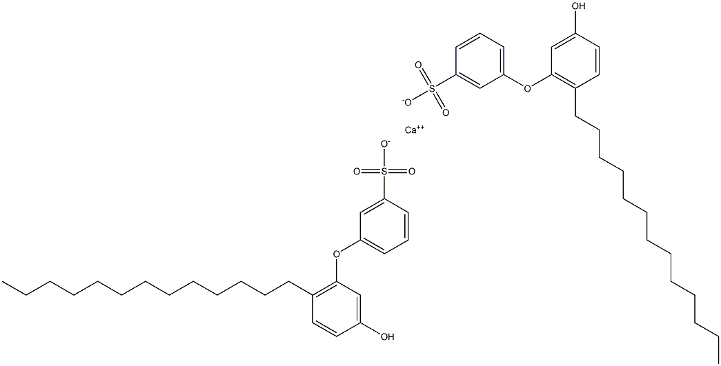 Bis(3'-hydroxy-6'-tridecyl[oxybisbenzene]-3-sulfonic acid)calcium salt Structure