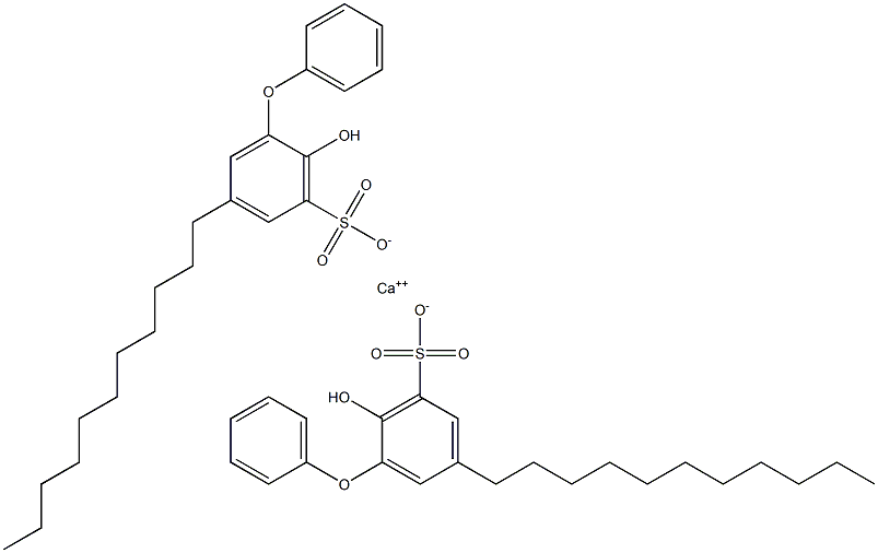 Bis(2-hydroxy-5-undecyl[oxybisbenzene]-3-sulfonic acid)calcium salt,,结构式