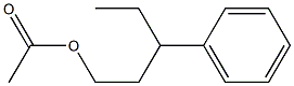 Acetic acid 3-phenylpentyl ester Structure