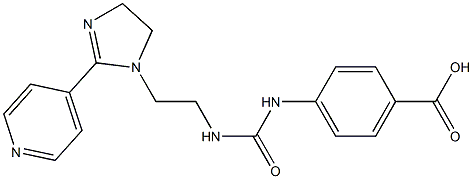 1-[2-[2-(4-Pyridyl)-2-imidazolin-1-yl]ethyl]-3-(4-carboxyphenyl)urea,,结构式