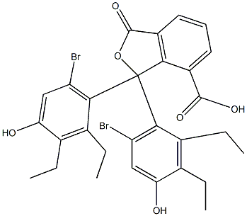 1,1-Bis(6-bromo-2,3-diethyl-4-hydroxyphenyl)-1,3-dihydro-3-oxoisobenzofuran-7-carboxylic acid,,结构式
