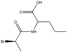 2-[(R)-2-Bromo-1-oxopropyl]aminopentanoic acid Structure