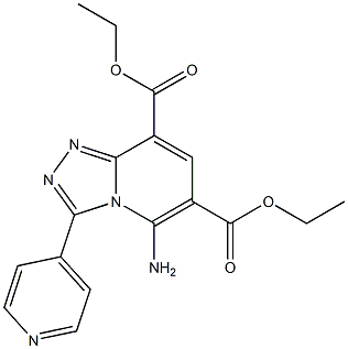 5-Amino-3-(4-pyridinyl)-1,2,4-triazolo[4,3-a]pyridine-6,8-dicarboxylic acid diethyl ester Structure