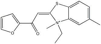 3-Ethyl-2-[2-(2-furanyl)-2-oxoethylidene]-2,3-dihydro-3,5-dimethylbenzothiazol-3-ium Structure