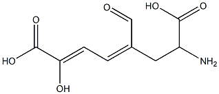 7-Amino-5-formyl-2-hydroxy-2,4-octadienedioic acid 结构式