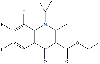 1-Cyclopropyl-6,7,8-trifluoro-1,4-dihydro-2-methyl-4-oxoquinoline-3-carboxylic acid ethyl ester 结构式