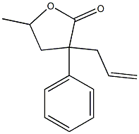 3-アリル-4,5-ジヒドロ-5-メチル-3-フェニルフラン-2(3H)-オン 化学構造式