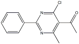 5-Acetyl-6-methyl-2-phenyl-4-chloropyrimidine Structure