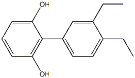 2-(3,4-Diethylphenyl)benzene-1,3-diol,,结构式