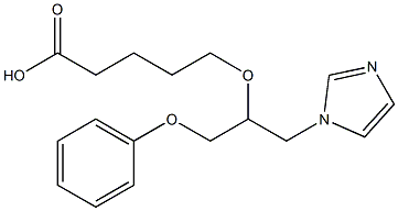5-[2-(1H-Imidazol-1-yl)-1-(phenoxymethyl)ethoxy]valeric acid Struktur