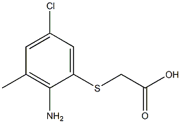 (2-Amino-5-chloro-3-methylphenylthio)acetic acid Structure