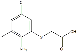 (2-Amino-5-chloro-3-methylphenylthio)acetic acid,,结构式