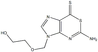 5-Amino-3-[(2-hydroxyethoxy)methyl]imidazo[4,5-d][1,3]thiazine-7(3H)-thione Structure