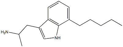 3-(2-Aminopropyl)-7-pentyl-1H-indole 结构式