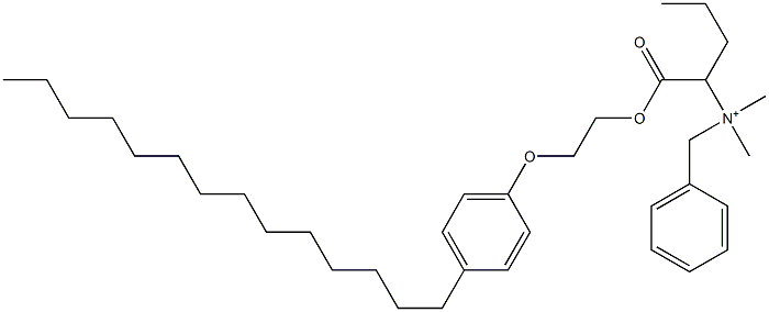 N,N-Dimethyl-N-benzyl-N-[1-[[2-(4-tetradecylphenyloxy)ethyl]oxycarbonyl]butyl]aminium 结构式