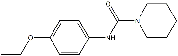 N-(4-エトキシフェニル)-1-ピペリジンカルボアミド 化学構造式