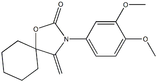 3-(3,4-Dimethoxyphenyl)-4-methylene-1-oxa-3-azaspiro[4.5]decan-2-one Structure
