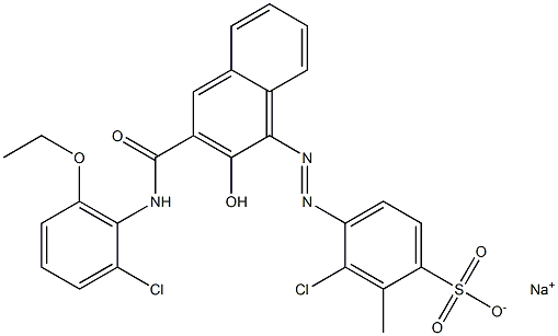 3-Chloro-2-methyl-4-[[3-[[(2-chloro-6-ethoxyphenyl)amino]carbonyl]-2-hydroxy-1-naphtyl]azo]benzenesulfonic acid sodium salt|