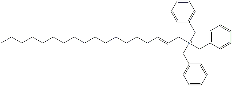 (2-オクタデセニル)トリベンジルアミニウム 化学構造式