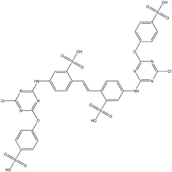  4,4'-Bis[4-chloro-6-(p-sulfophenyloxy)-1,3,5-triazin-2-ylamino]-2,2'-stilbenedisulfonic acid