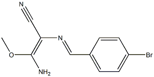(E)-3-Amino-3-methoxy-2-[[4-bromobenzylidene]amino]propenenitrile