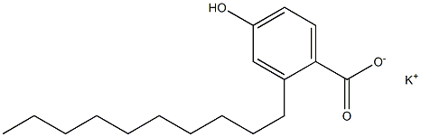 2-Decyl-4-hydroxybenzoic acid potassium salt 结构式