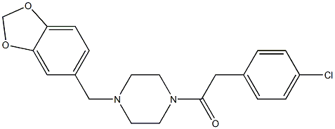  1-(1,3-Benzodioxol-5-ylmethyl)-4-[(4-chlorophenyl)acetyl]piperazine