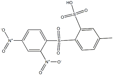  5-Methyl-2-[(2,4-dinitrophenyl)sulfonyl]benzenesulfonic acid