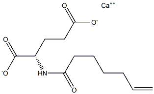 N-(6-Heptenoyl)glutamic acid calcium salt Struktur