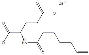 N-(6-Heptenoyl)glutamic acid calcium salt,,结构式