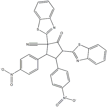 1,3-Bis(benzothiazol-2-yl)-2-oxo-4,5-bis(4-nitrophenyl)cyclopentane-1-carbonitrile