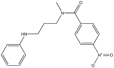 4-Nitro-N-methyl-N-[3-(phenylamino)propyl]benzamide Struktur