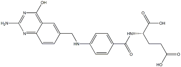 N-[4-[(2-Amino-4-hydroxyquinazolin-6-ylmethyl)amino]benzoyl]-L-glutamic acid Structure