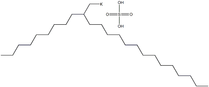 Sulfuric acid 2-nonylhexadecyl=potassium salt 结构式