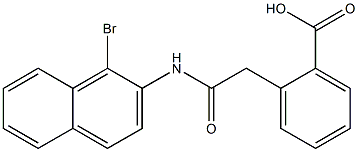 2-[2-[(1-Bromo-2-naphtyl)amino]-2-oxoethyl]benzoic acid Structure