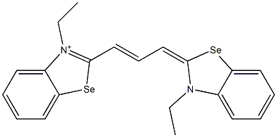 3-Ethyl-2-[3-[3-ethylbenzoselenazol-2(3H)-ylidene]-1-propenyl]benzoselenazol-3-ium Struktur