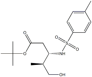 (3S,4S)-5-Hydroxy-4-methyl-3-(tosylamino)pentanoic acid tert-butyl ester Struktur