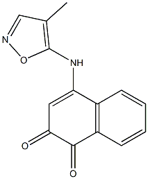 4-(4-Methyl-5-isoxazolylamino)naphthalene-1,2-dione,,结构式