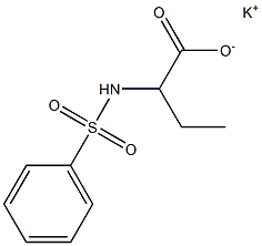 2-(Phenylsulfonylamino)butanoic acid potassium salt Structure