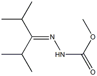 2-(1-イソプロピル-2-メチルプロピリデン)ヒドラジンカルボン酸メチル 化学構造式