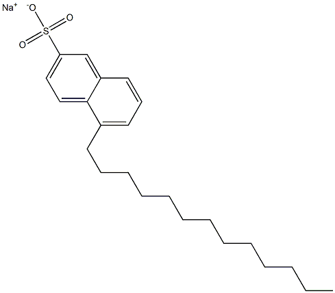 5-Tridecyl-2-naphthalenesulfonic acid sodium salt Structure